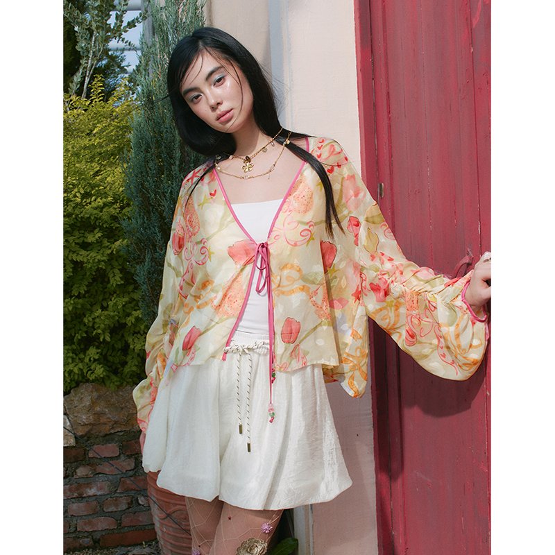 ELFSACK Floral Print Sheer Kim - Kimono Sheer Floral recensione e prezzo