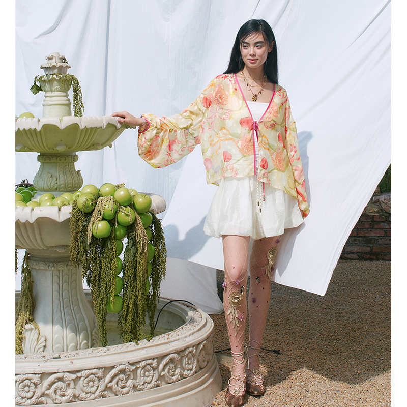 ELFSACK Floral Print Sheer Kim - Kimono Sheer Floral recensione e prezzo
