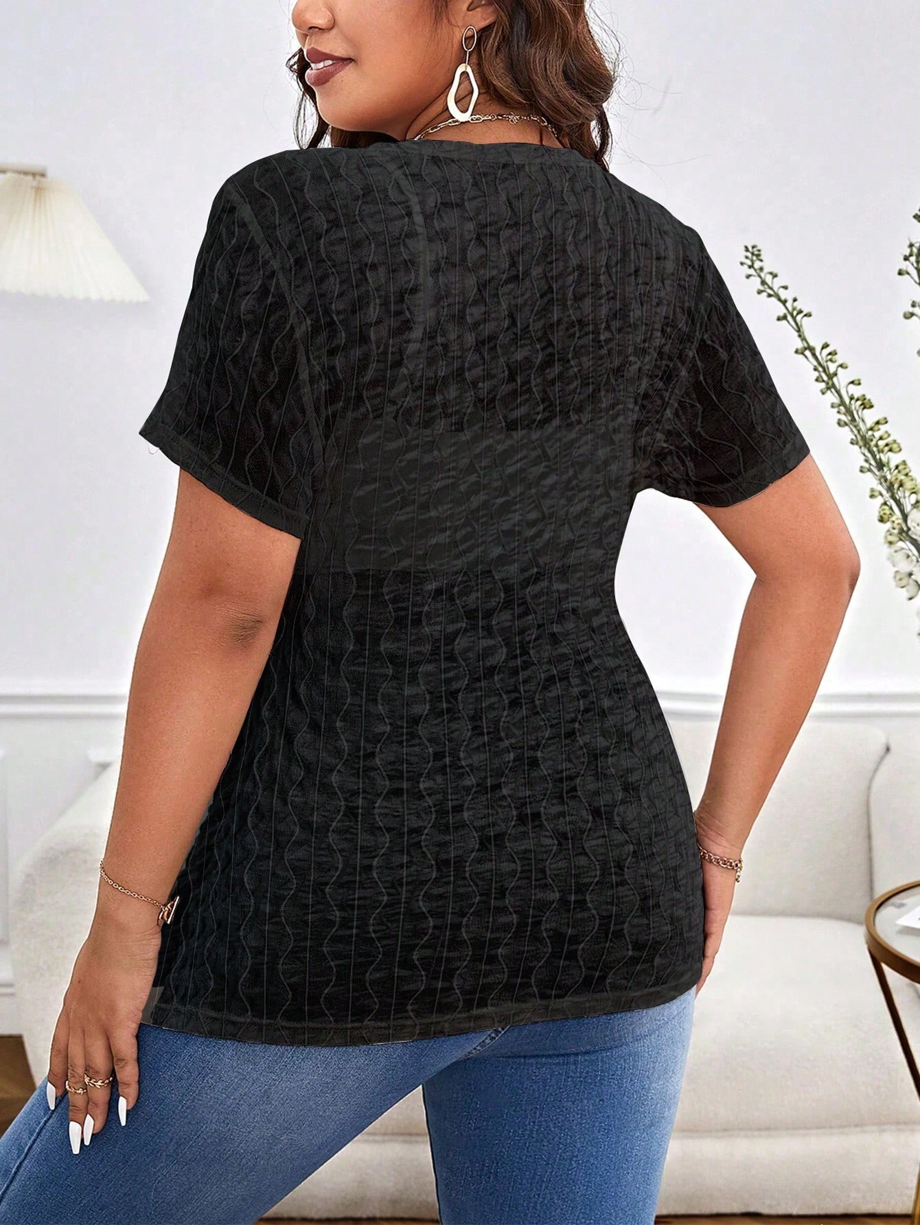Spring Summer Plus Size Women  - Kimono Sheer Floral recensione e prezzo