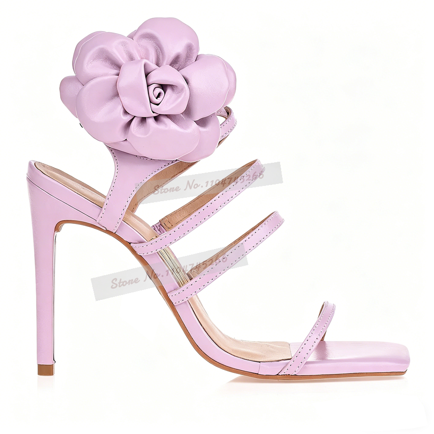 Pink Matte Big Flower Embellis - Sandal Strappy Heeled recensione e prezzo