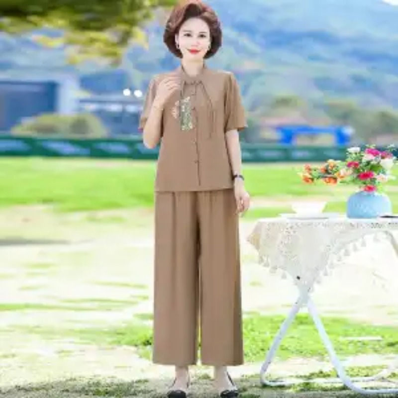 Women's Chinese Style Embroide - Linen Pant Wide recensione e prezzo