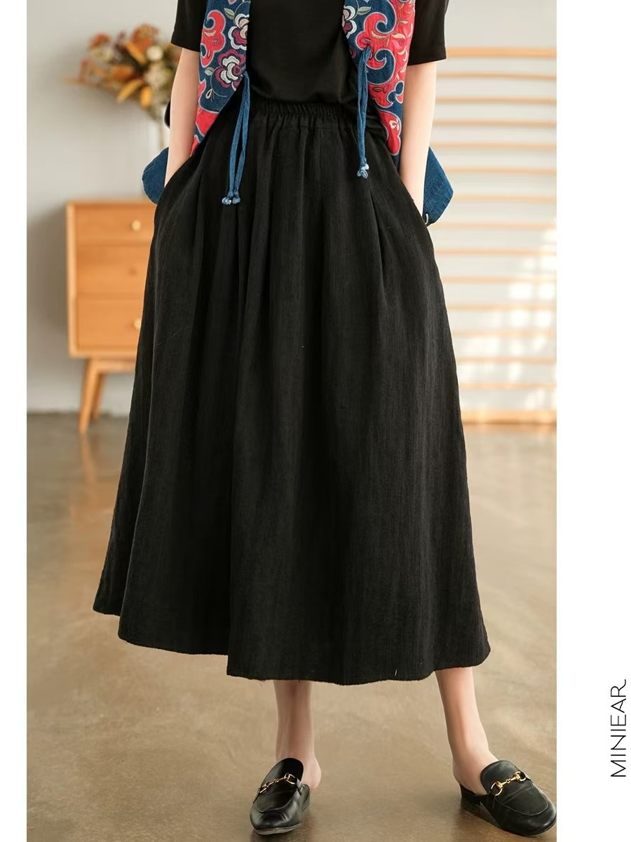 New 2025 Autumn Pure Color Flo - Midi Skirt Floral recensione e prezzo