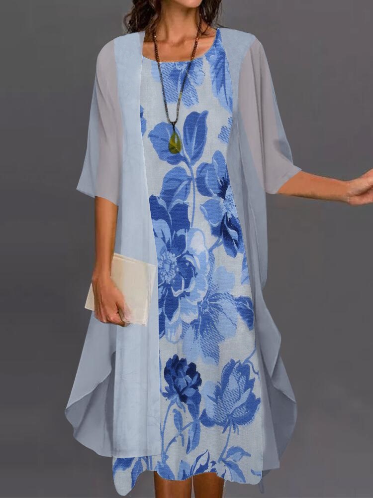 Summer Elegant Dress Two-piece - Romper Floral Print recensione e prezzo