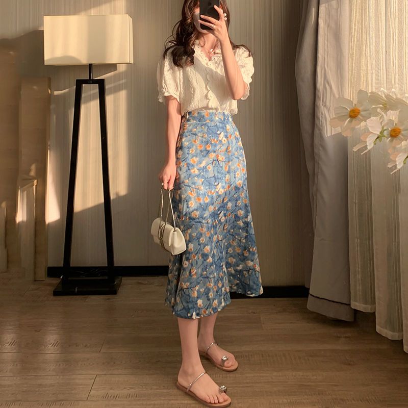 Women's Summer Two-Piece Set L - Midi Skirt Floral recensione e prezzo