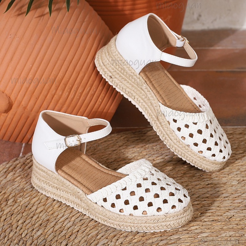 Boho Women's Hollow Out Woven  - Wedge Espadrille Women recensione e prezzo