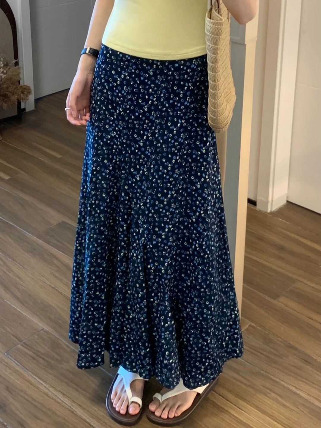 plus Size Floral Print A-Line  - Midi Skirt Floral recensione e prezzo