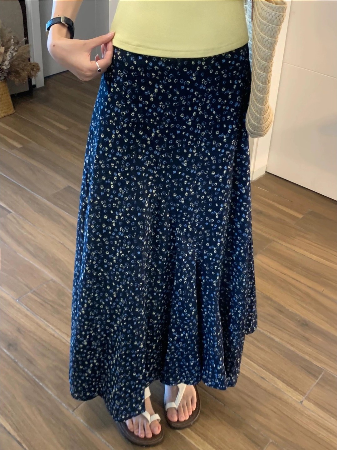 plus Size Floral Print A-Line  - Midi Skirt Floral recensione e prezzo