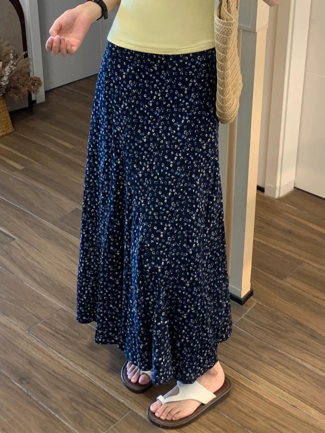 plus Size Floral Print A-Line  - Midi Skirt Floral recensione e prezzo