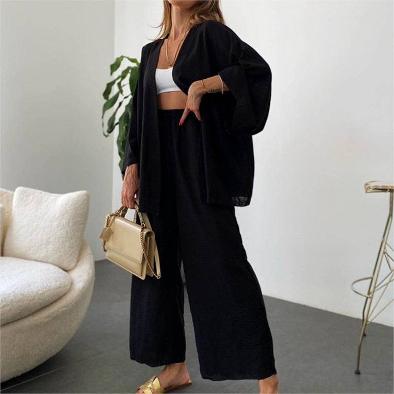 Women's Linen Trouser Suit Wit - Linen Pant Wide recensione e prezzo