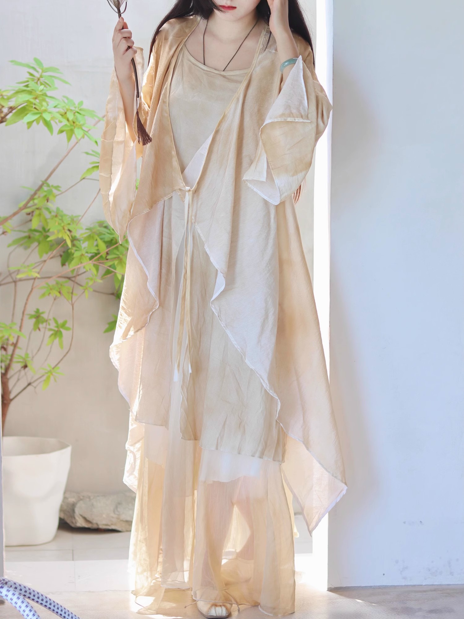 New Chinese Style Cotton Linen - Linen Dress Wrap recensione e prezzo