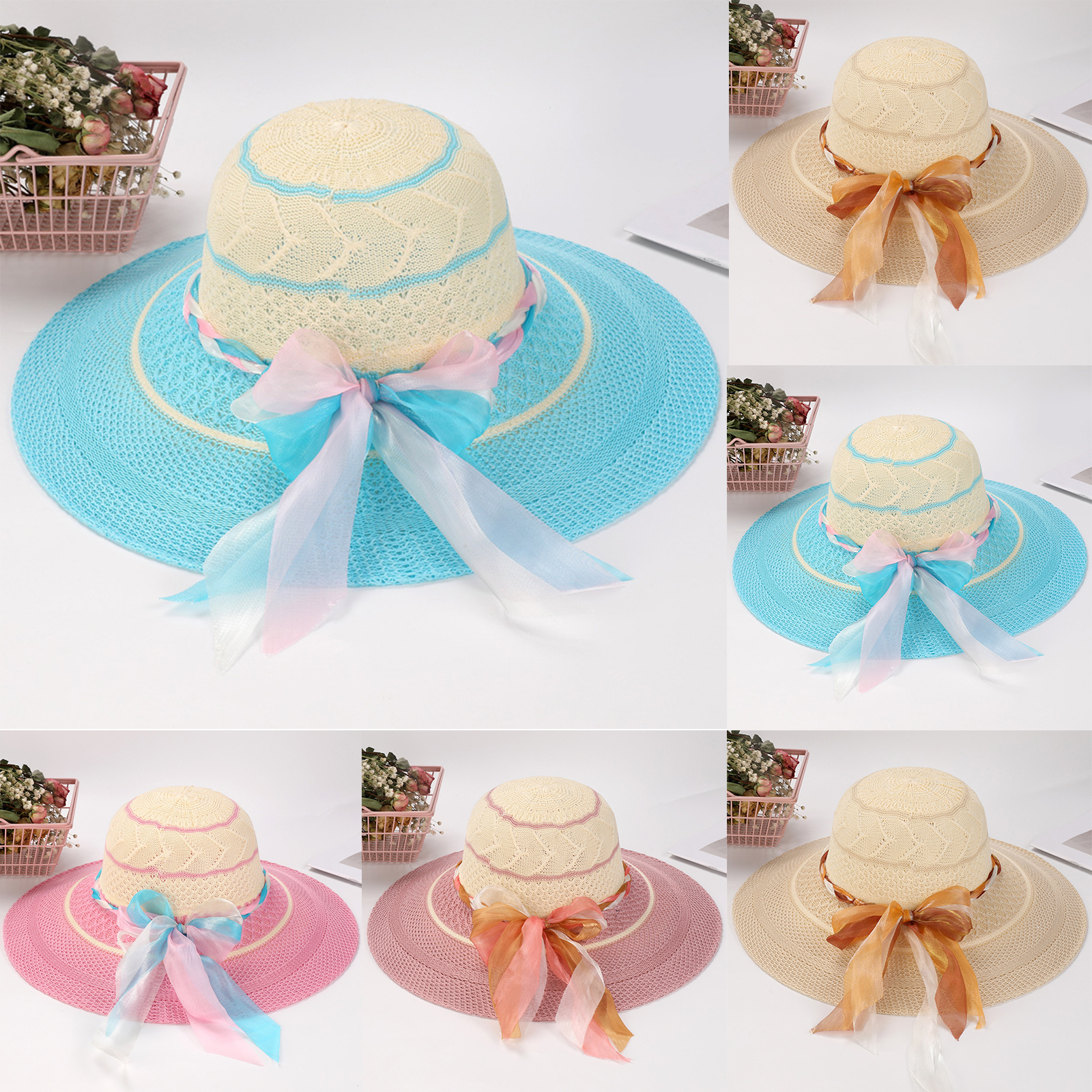 Women Bow Sun Hat Cloche Hat S - Hat Floppy Wide recensione e prezzo