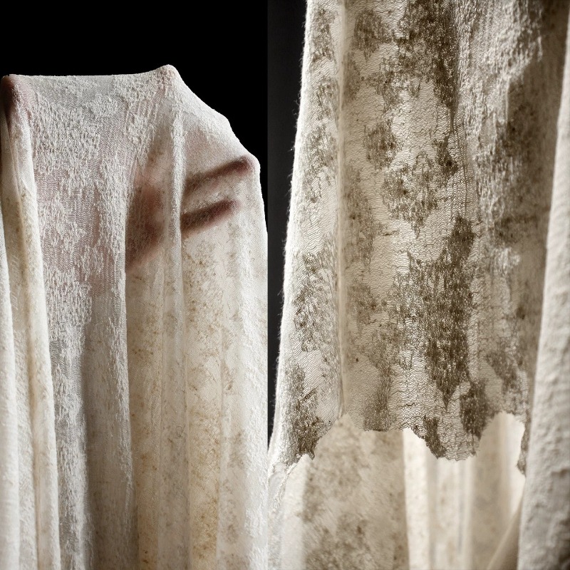 Distressed Vintage Textured Co - Linen Dress Wrap recensione e prezzo
