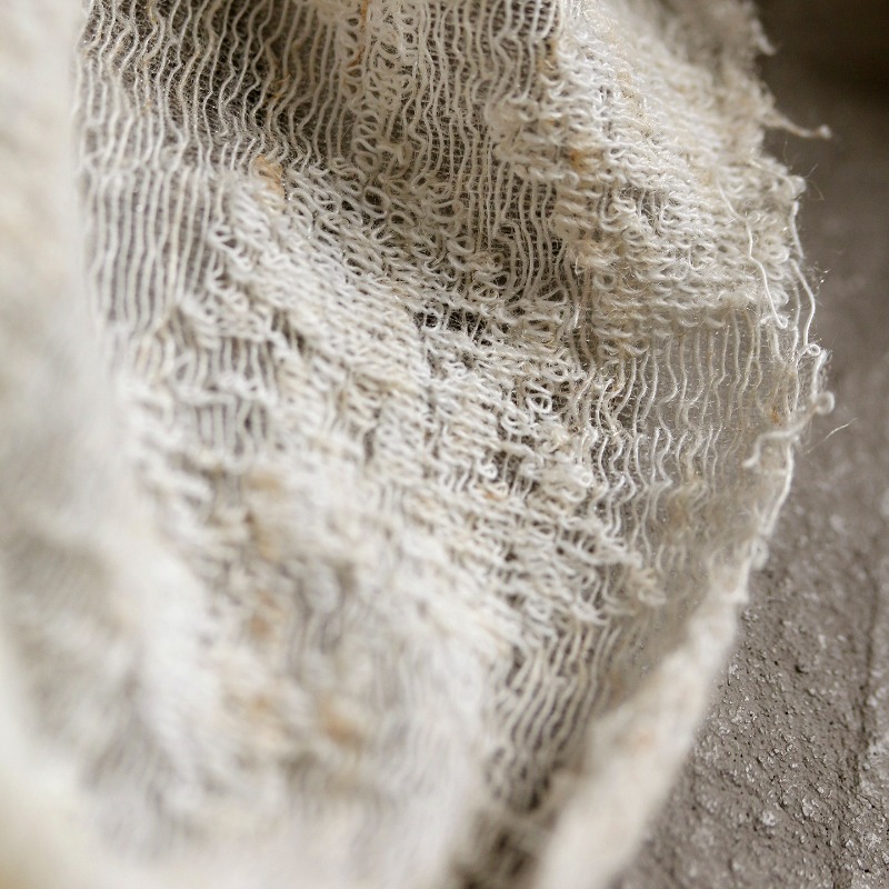 Distressed Vintage Textured Co - Linen Dress Wrap recensione e prezzo