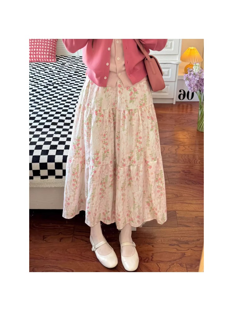 plus Size Women's Floral Print - Midi Skirt Floral recensione e prezzo