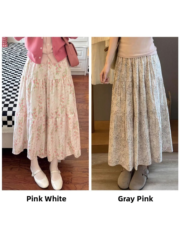 plus Size Women's Floral Print - Midi Skirt Floral recensione e prezzo