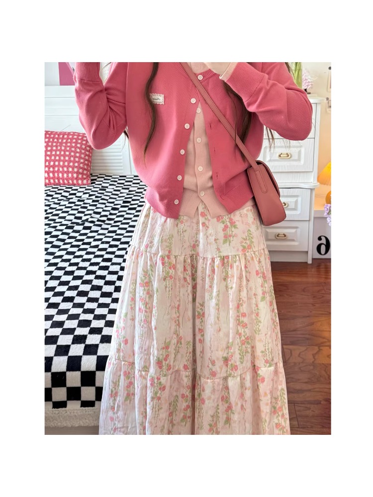 plus Size Women's Floral Print - Midi Skirt Floral recensione e prezzo