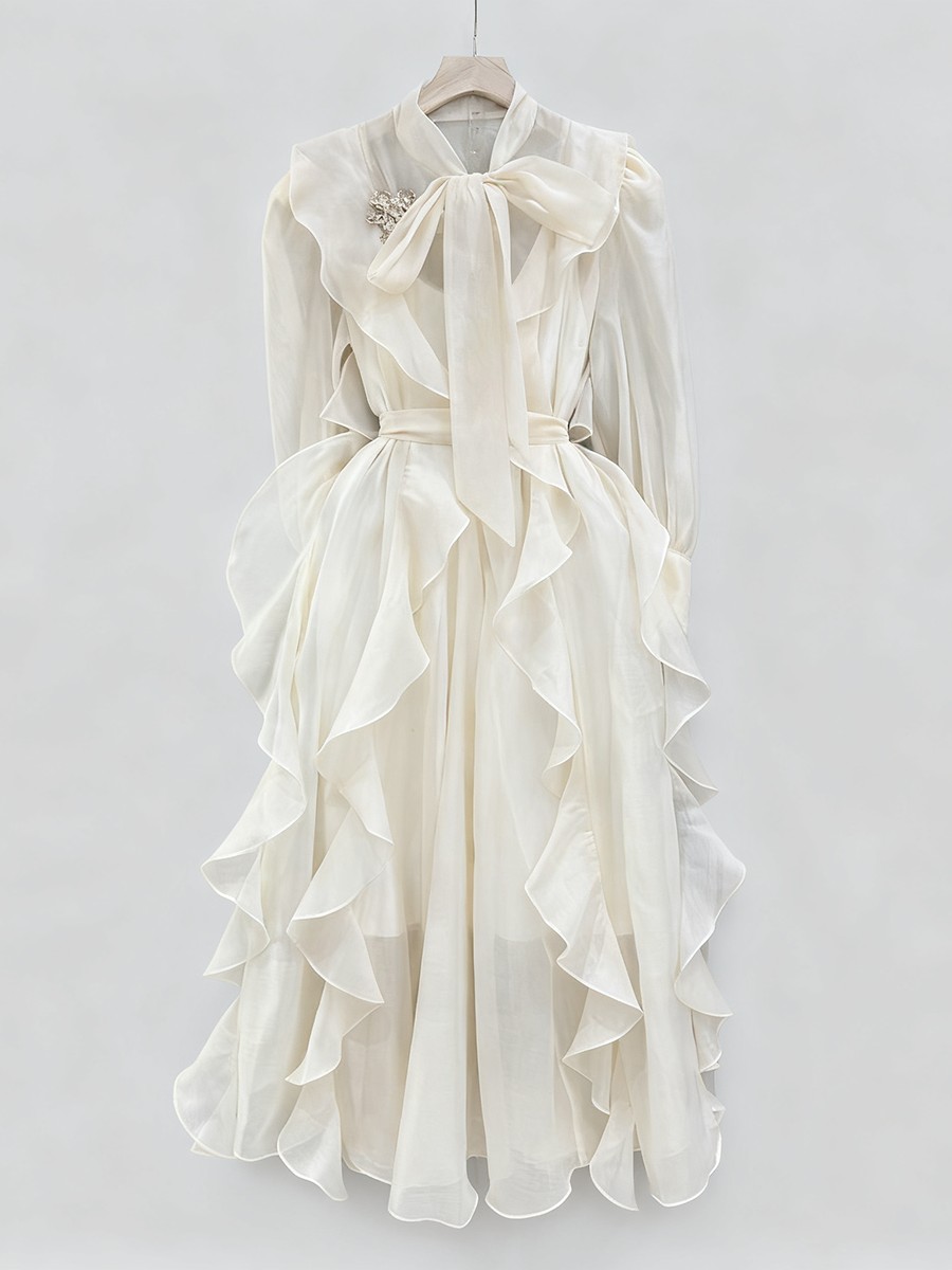 TWOTWINSTYLE Solid Spliced Ruf - Linen Dress Wrap recensione e prezzo