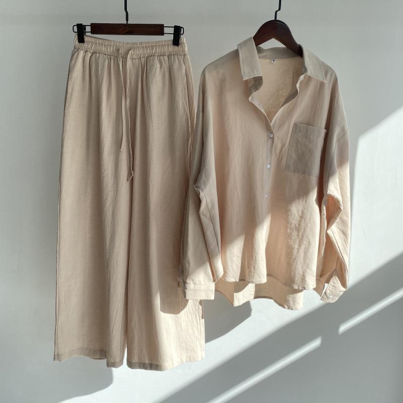 Women Cotton Linen 2 Piece Set - Linen Pant Wide recensione e prezzo
