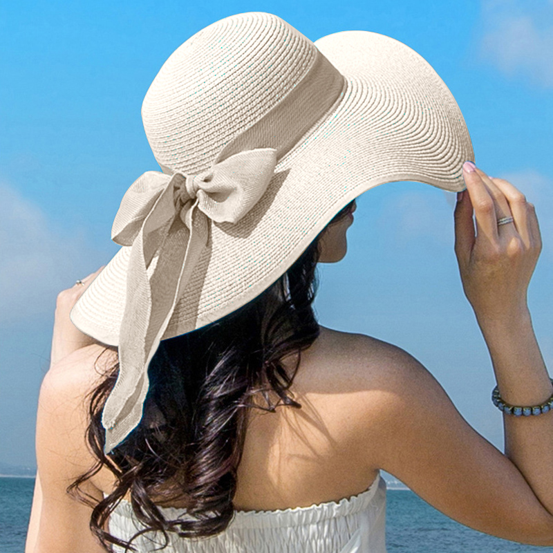 Summer Women Straw Hat Bowknot - Hat Floppy Wide recensione e prezzo