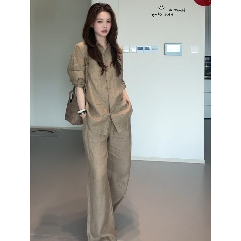 High-End Cotton Linen Blend Wo - Linen Pant Wide recensione e prezzo