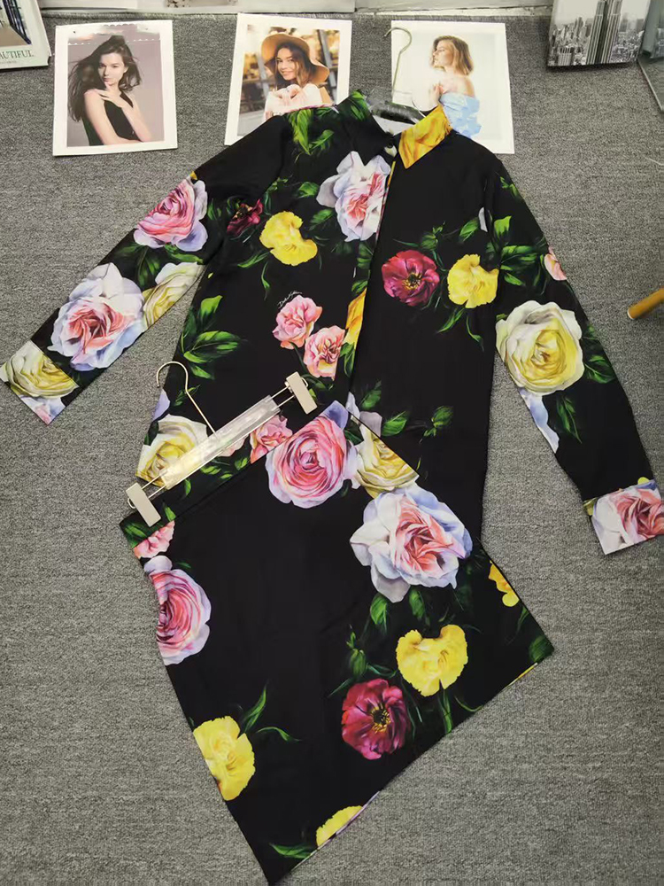 Retro flower print long-sleeve - Romper Floral Print recensione e prezzo