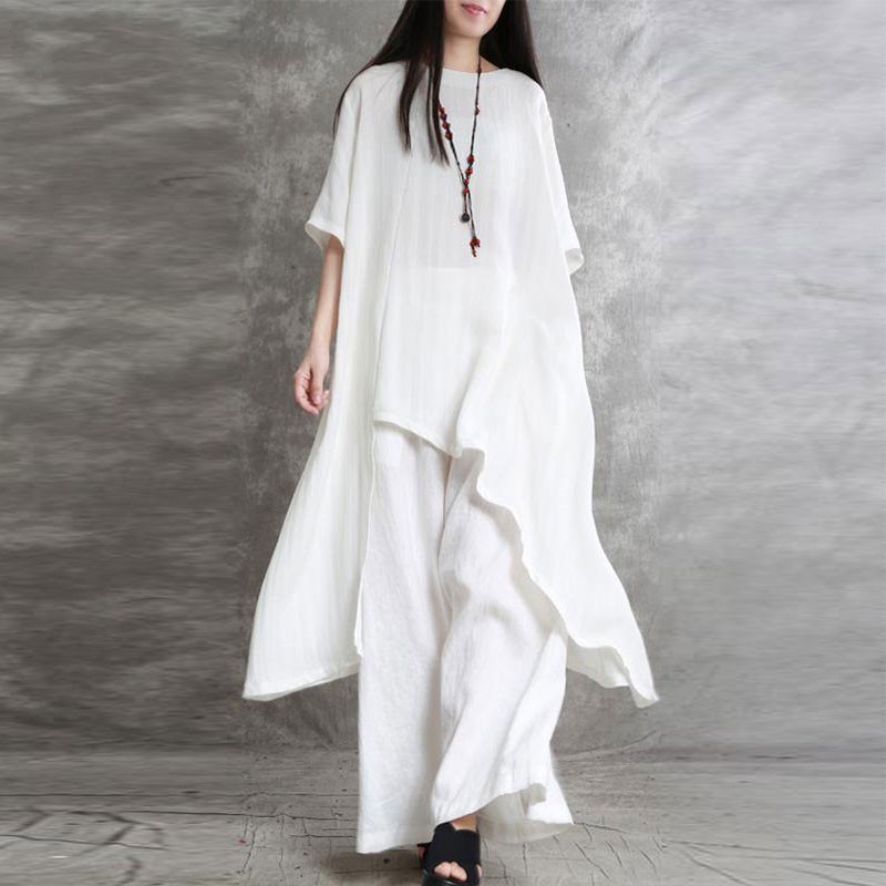 Women's Cotton Linen 2-piece S - Linen Pant Wide recensione e prezzo