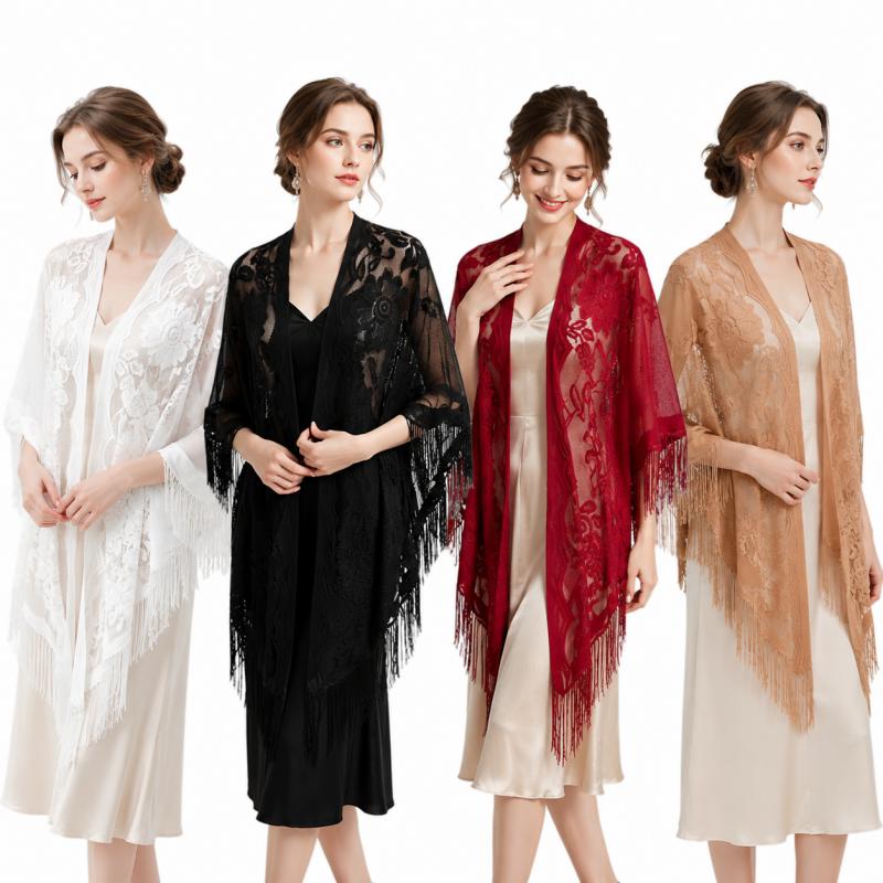 Floral Lace Shawl Wrap Women E - Kimono Sheer Floral recensione e prezzo