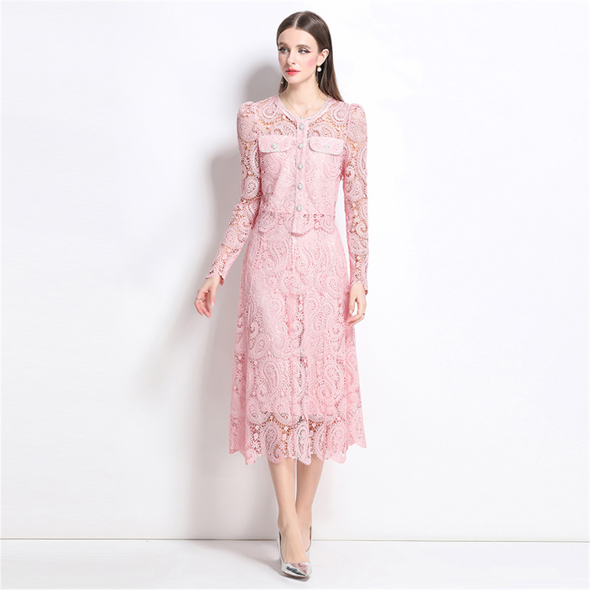Spring Sweet Lace Flower Embro - Midi Skirt Floral recensione e prezzo