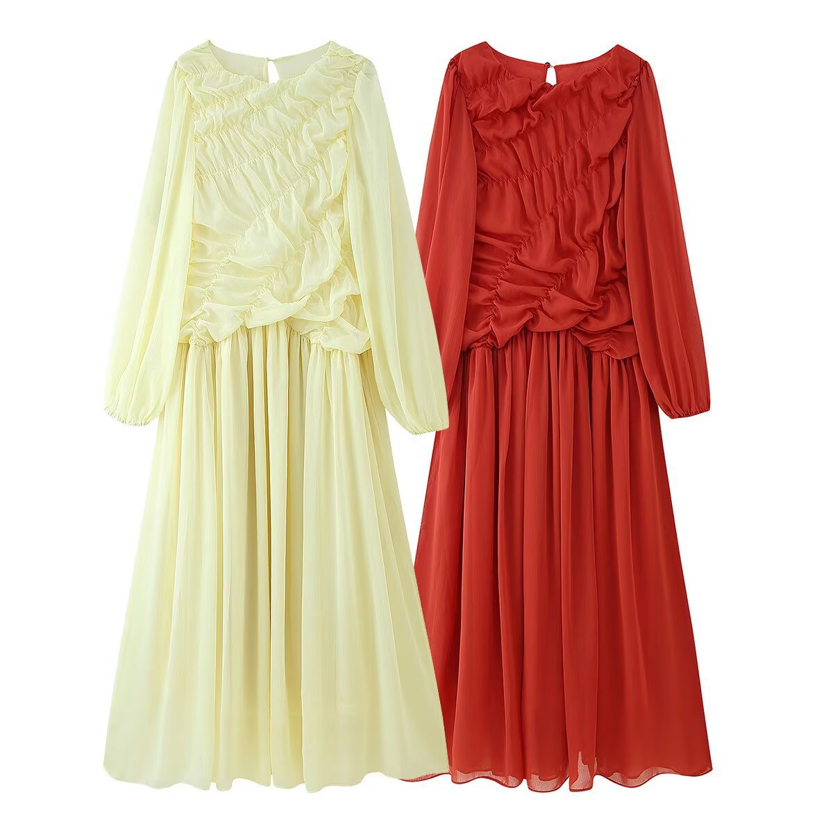 Autumn Long Sleeve Dresses 202 - Linen Dress Wrap recensione e prezzo