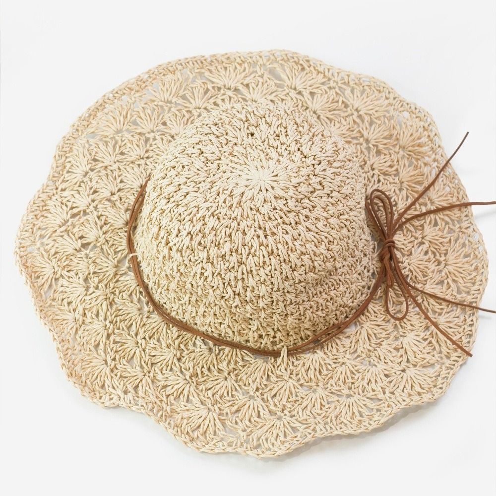 Handwoven Crochet Straw Hat Wi - Hat Floppy Wide recensione e prezzo