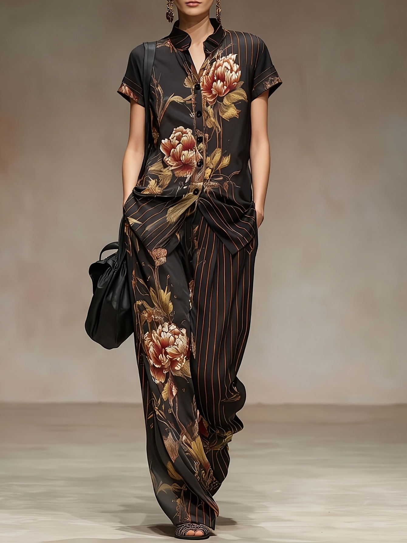 Chiffon Women Summer 2PCS Matc - Romper Floral Print recensione e prezzo