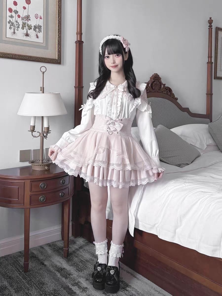 Harajuku Kawaii Skirt Sets Wom - Blouse Off Shoulder recensione e prezzo