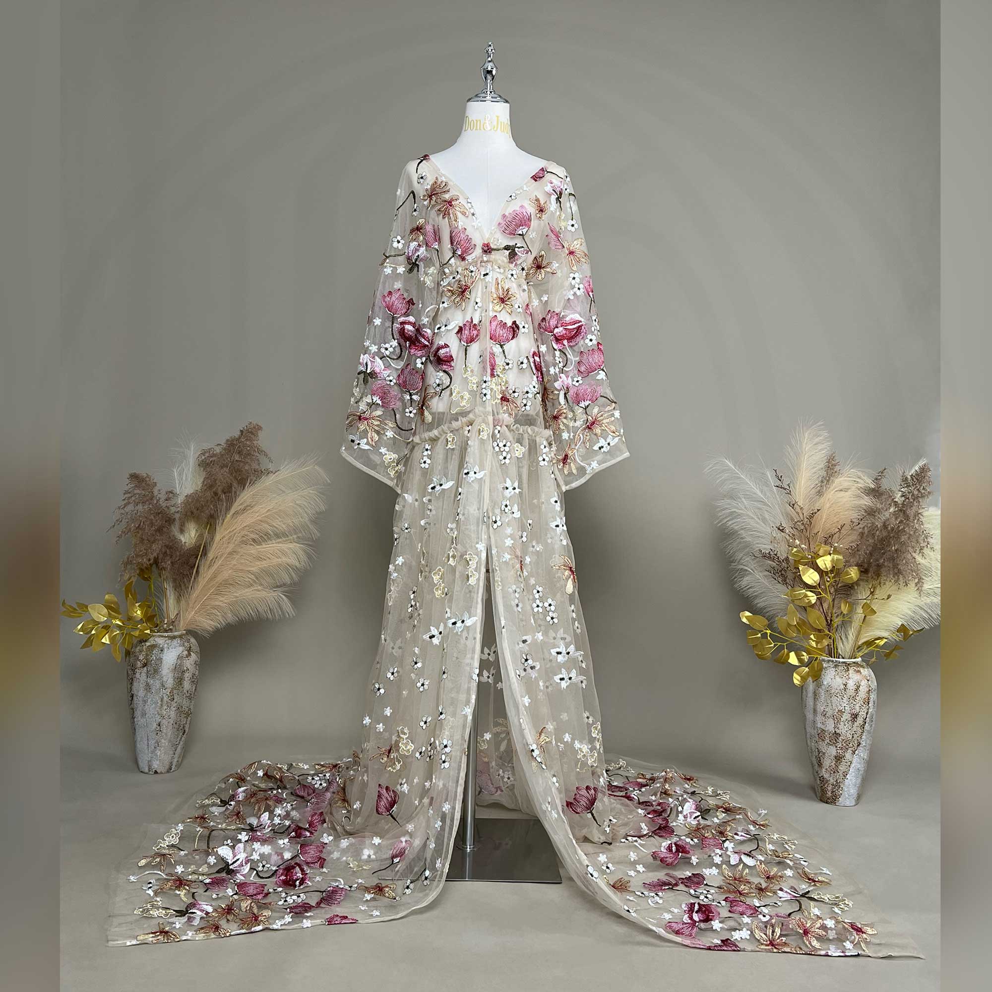 Don&Judy Butterfly Appliqués a - Kimono Sheer Floral recensione e prezzo