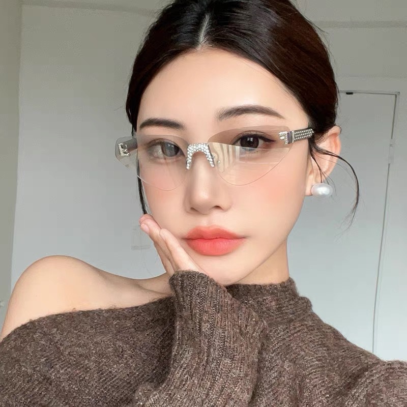 Women's Sexy Cat Eye Rimless R - Sunglasses Cat Eye recensione e prezzo