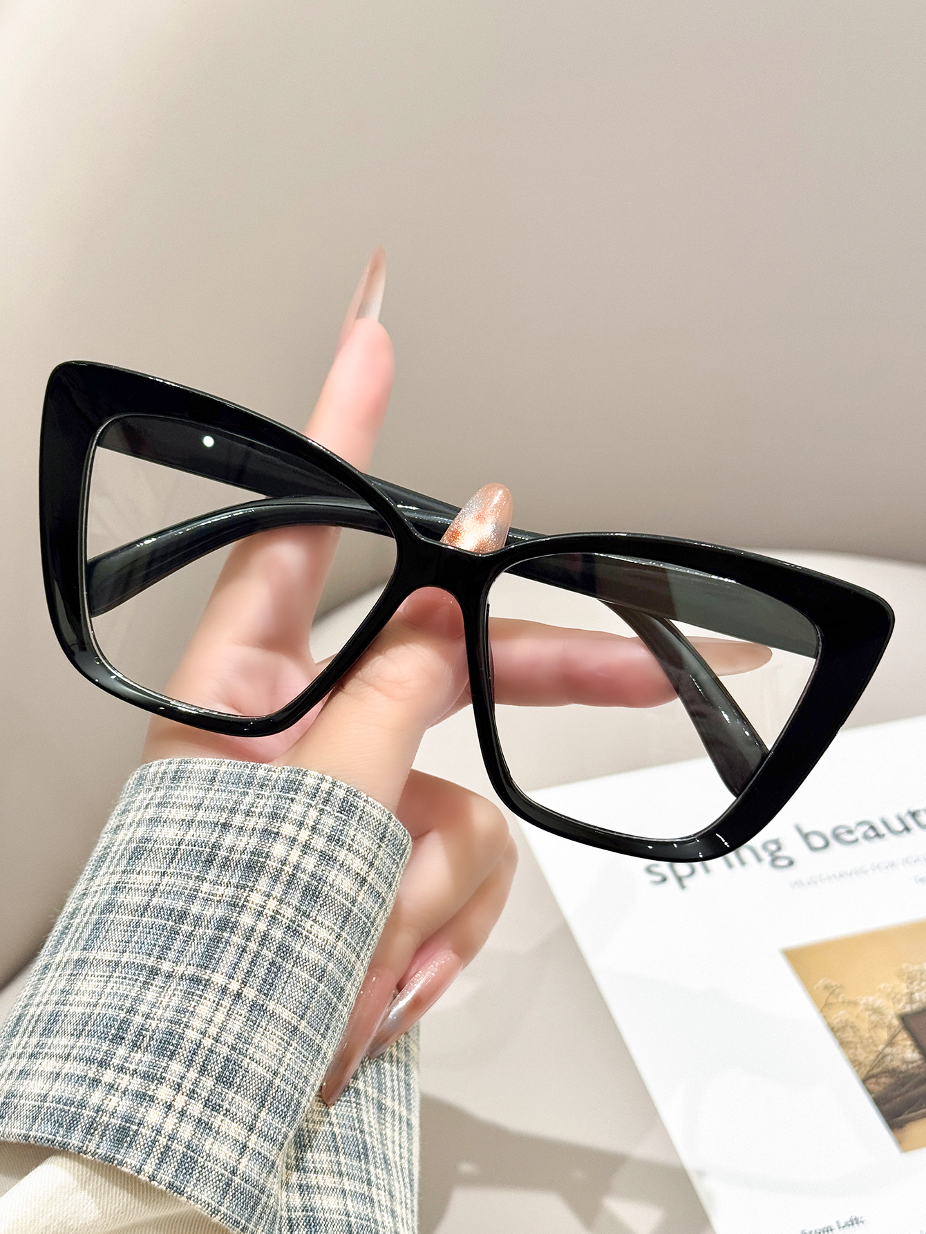 1pc daily fashionable black ca - Sunglasses Cat Eye recensione e prezzo