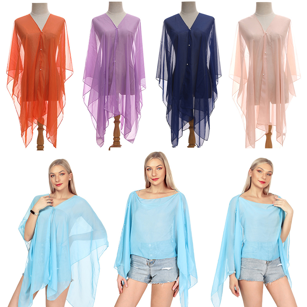 Fashion Solid color Shawl Scar - Cover Up Kaftan recensione e prezzo
