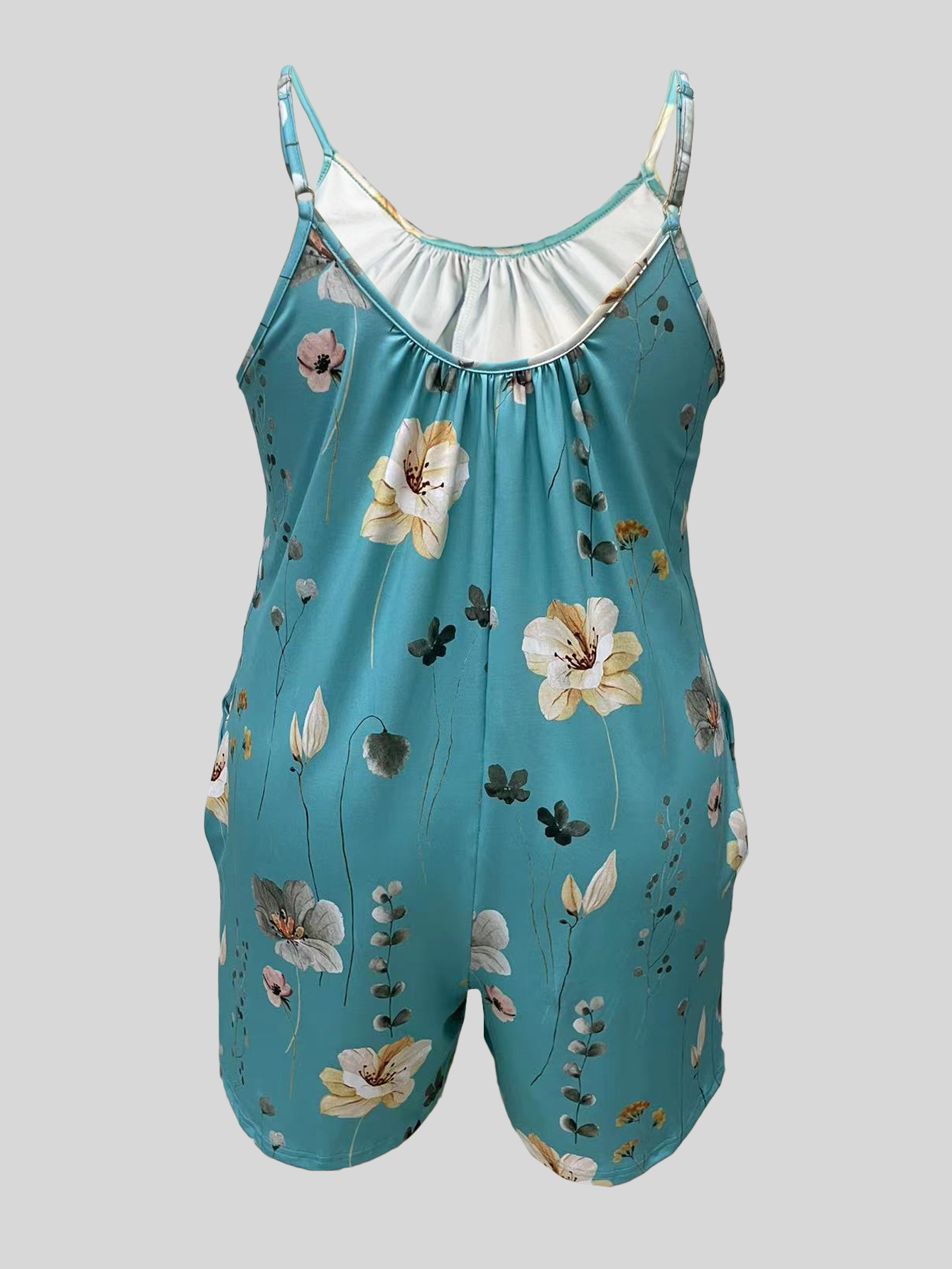Plus Size Allover Print Cami R - Romper Floral Print recensione e prezzo