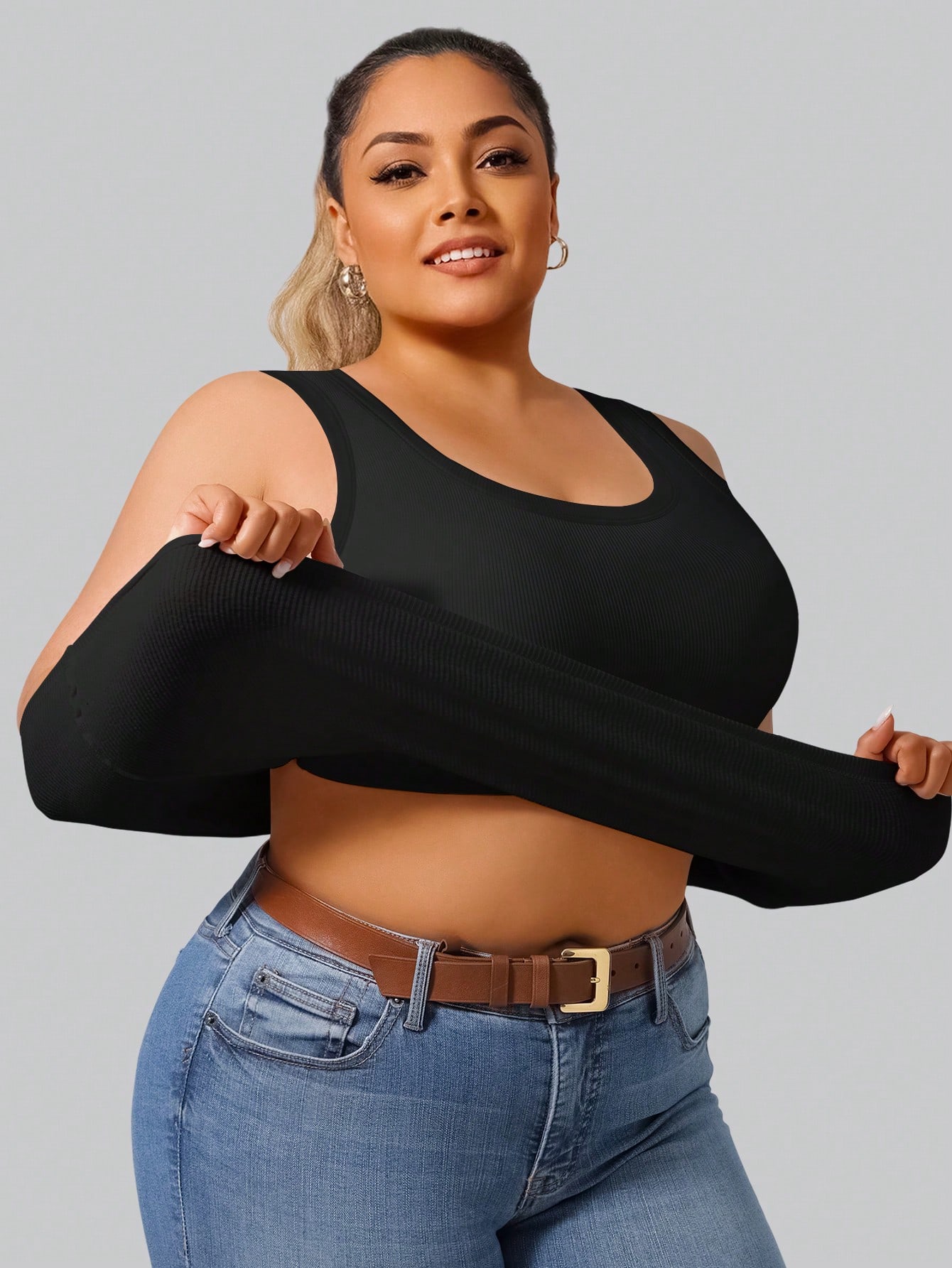 Plus Size Women's High Stretch - Crop Top Crochet recensione e prezzo