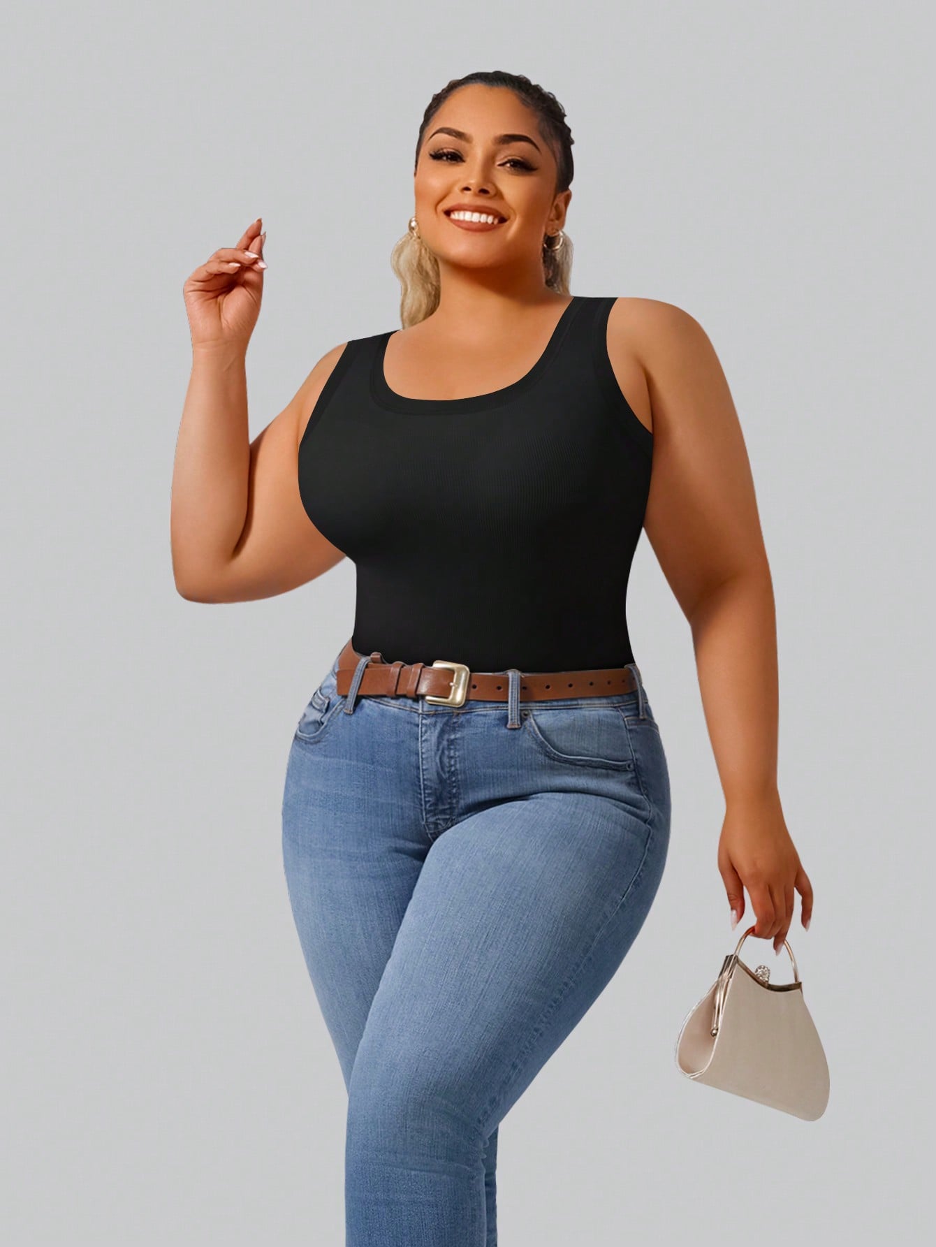 Plus Size Women's High Stretch - Crop Top Crochet recensione e prezzo
