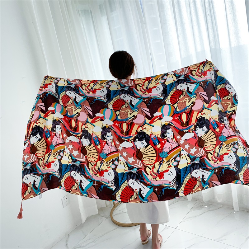 90x185cm Cotton Linen Print Su - Linen Dress Wrap recensione e prezzo